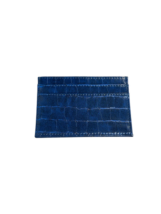 Darkness Card Holder | Navy (Croc-Pattern)