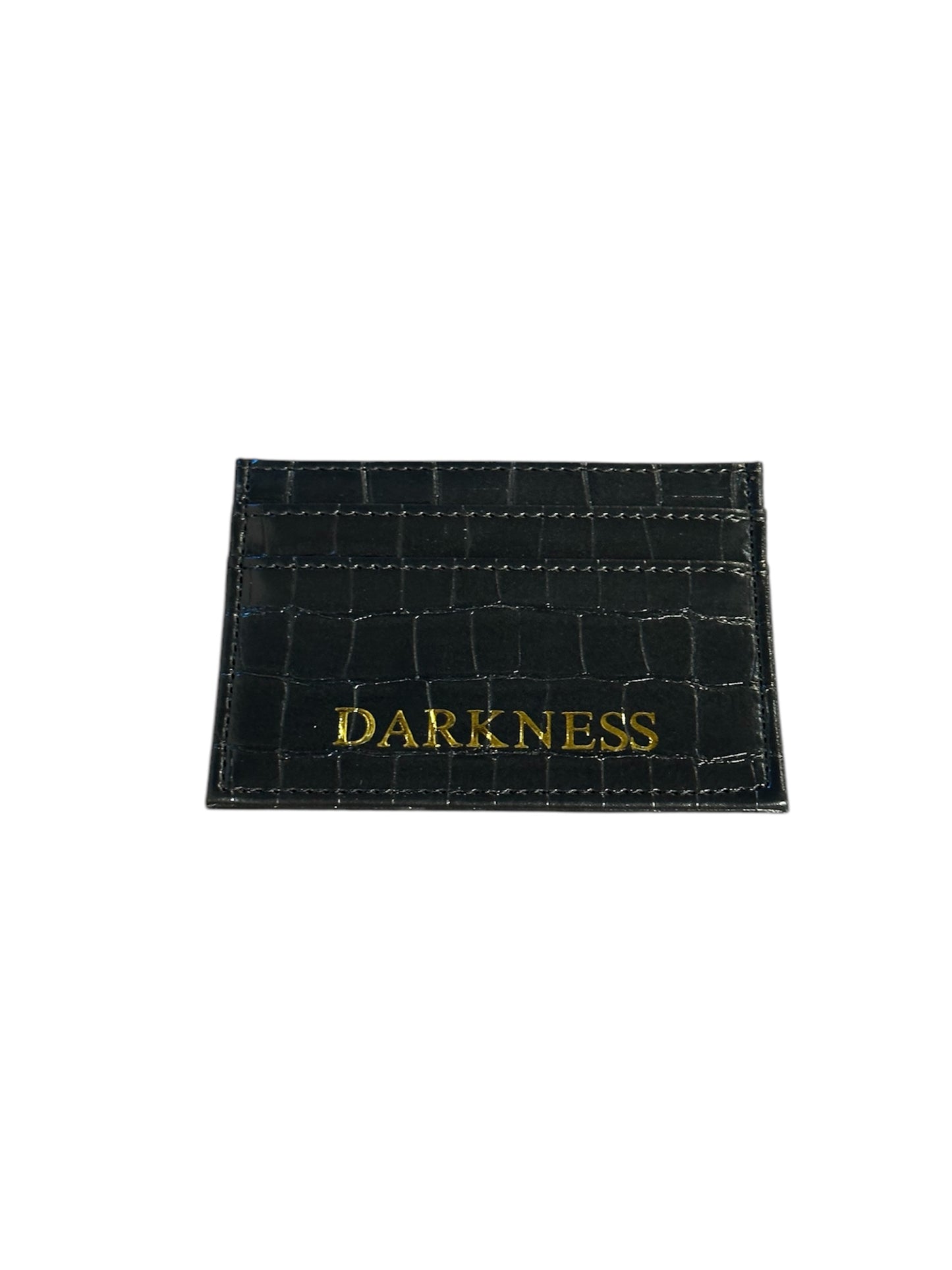 Darkness Card Holder | Black (Croc-Pattern)