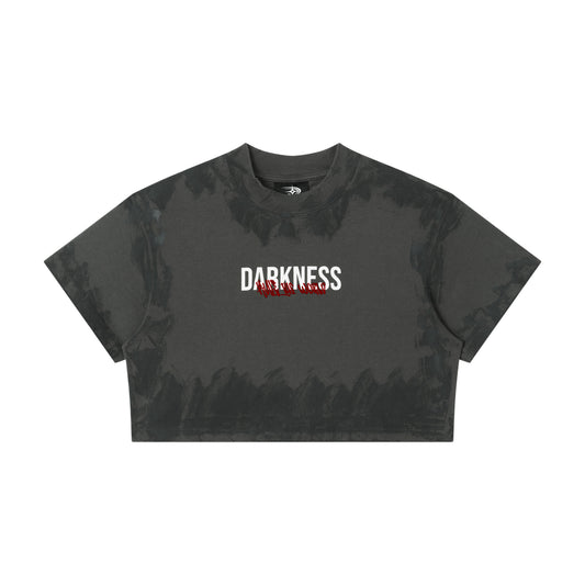 RTW Mud-Dyed Crop Top | Charcoal Grey