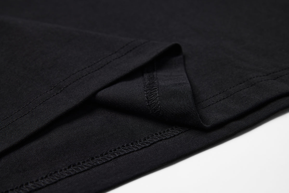 Distressed Boxy Tee | Black