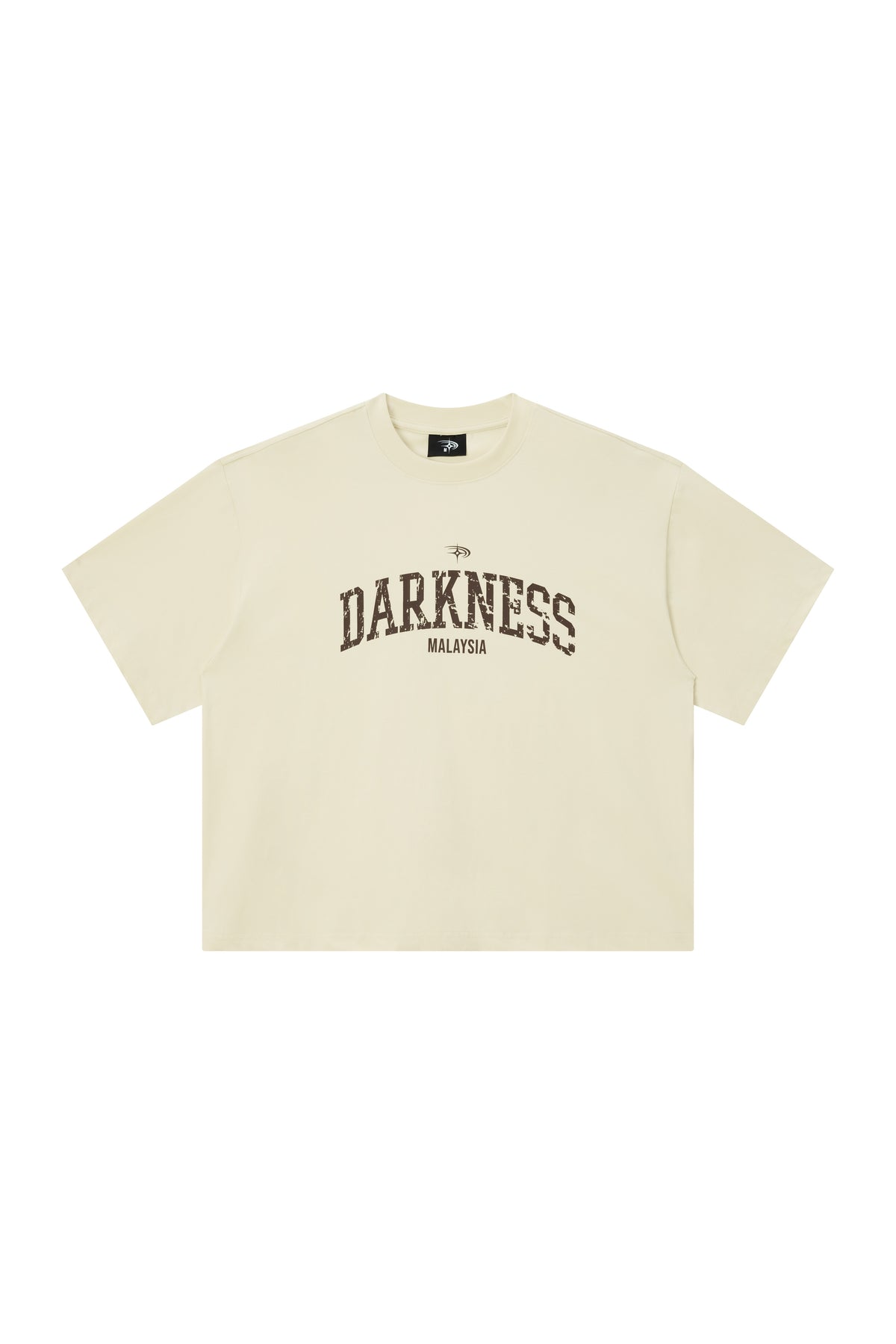 Distressed Boxy Tee | Beige