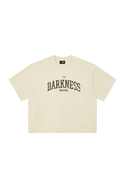 Distressed Boxy Tee | Beige