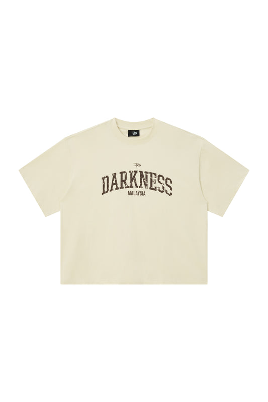 Distressed Boxy Tee | Beige