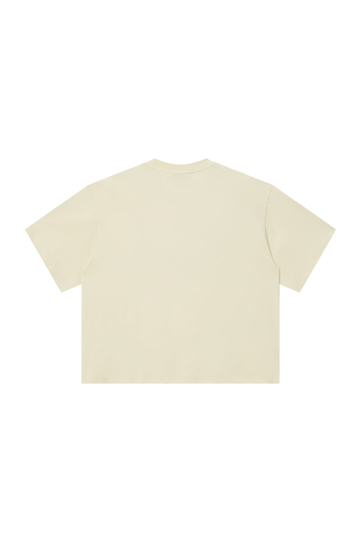 Distressed Boxy Tee | Beige