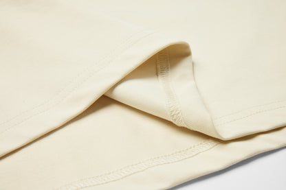 Distressed Boxy Tee | Beige
