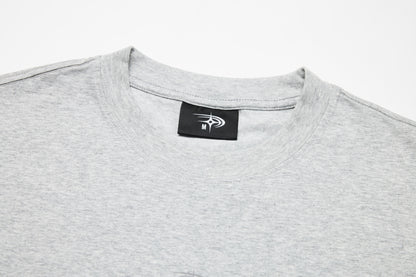 Distressed Boxy Tee | Grey