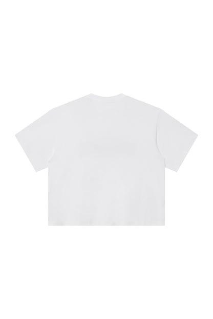 Distressed Boxy Tee | Cream