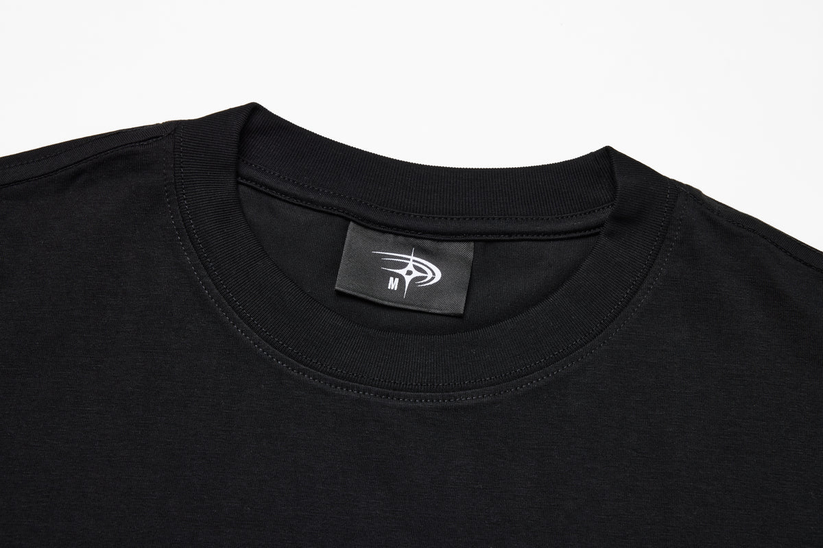 Distressed Boxy Tee | Black