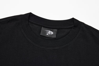 Distressed Boxy Tee | Black