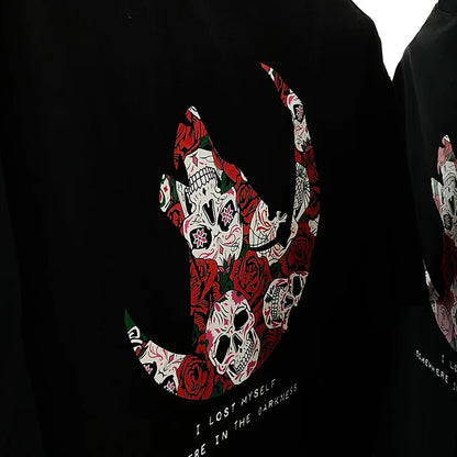 Darkness Roses Skulls Tee