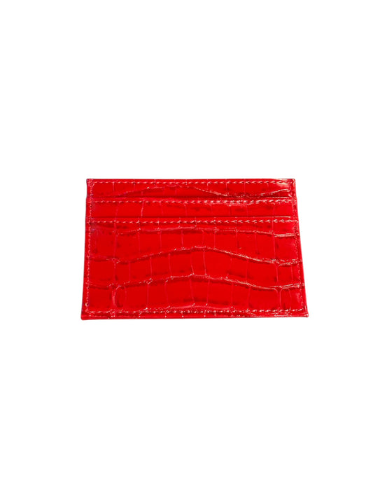 Darkness Card Holder | Red (Croc-Pattern)