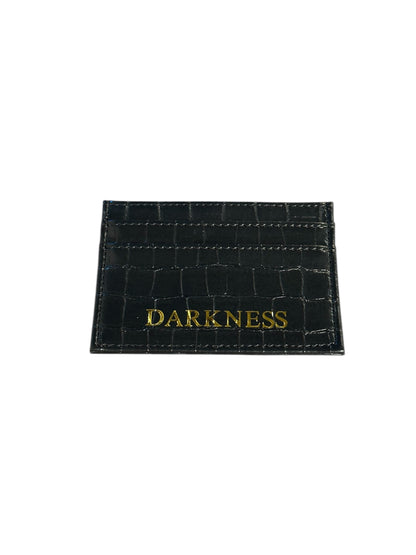 Darkness Card Holder | Black (Croc-Pattern)