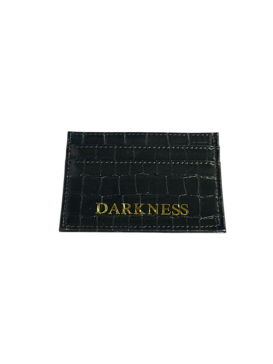 Darkness Card Holder | Black (Croc-Pattern)