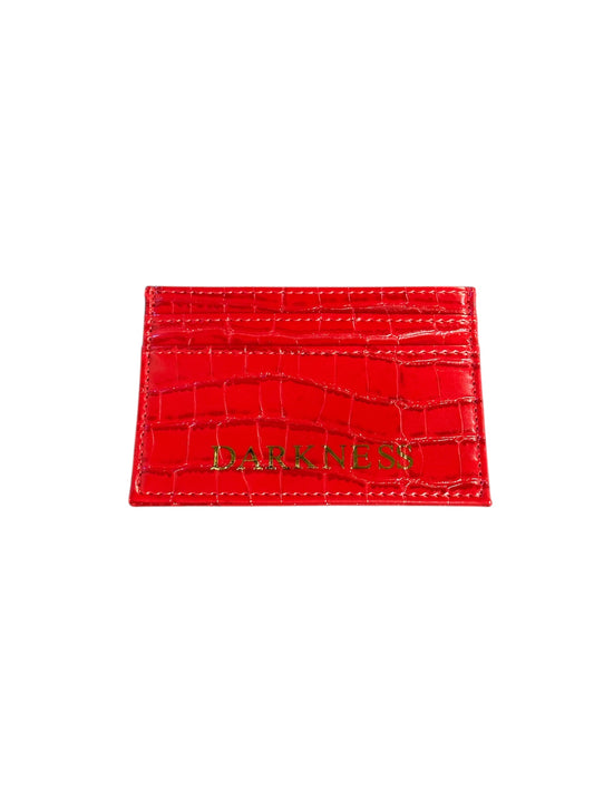 Darkness Card Holder | Red (Croc-Pattern)