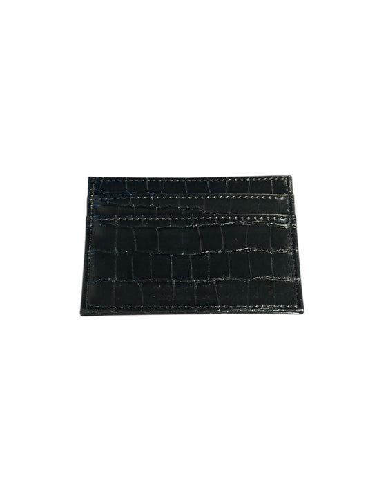 Darkness Card Holder | Black (Croc-Pattern)