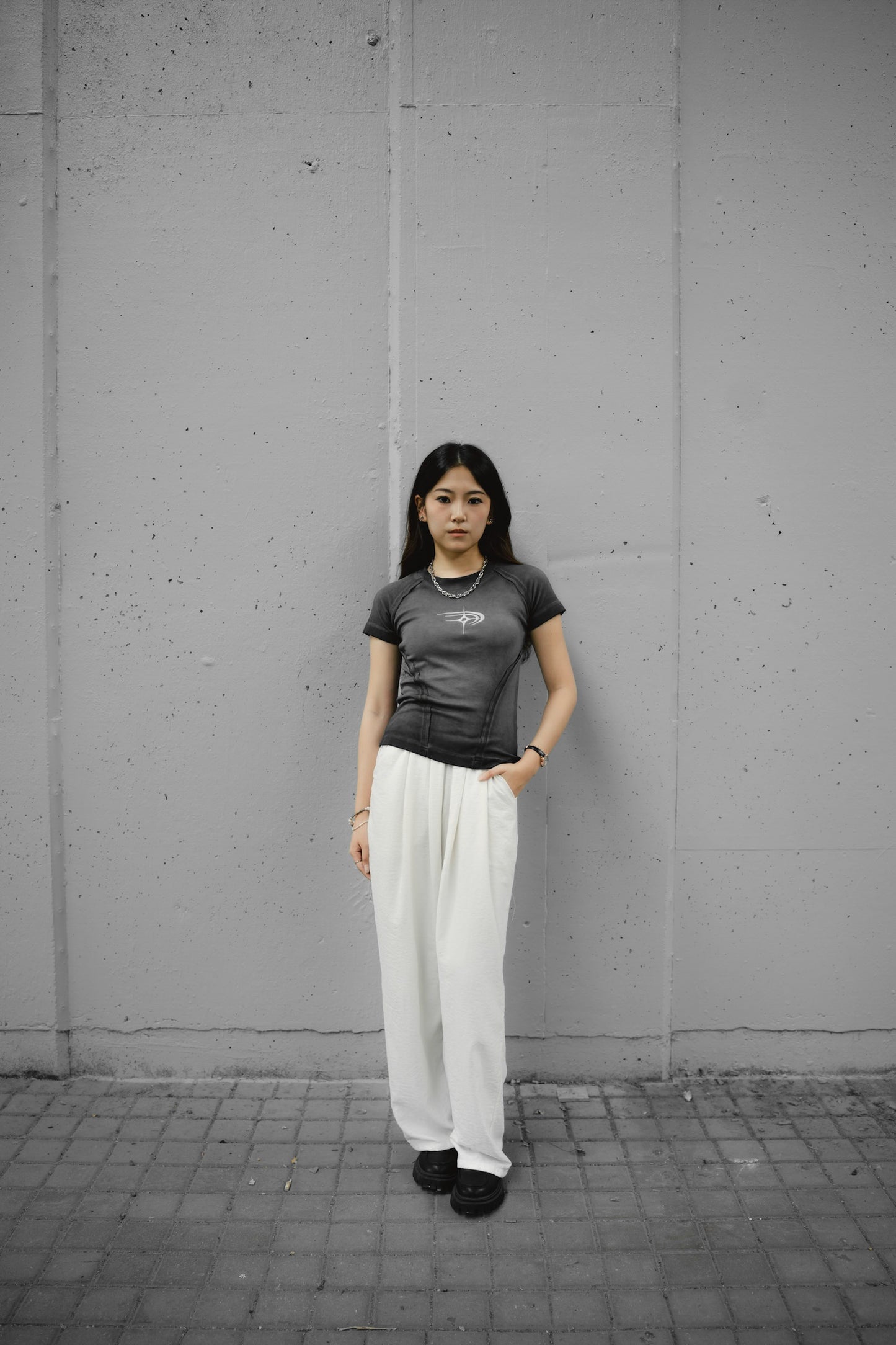 Rise Washed Panel Crop Tee