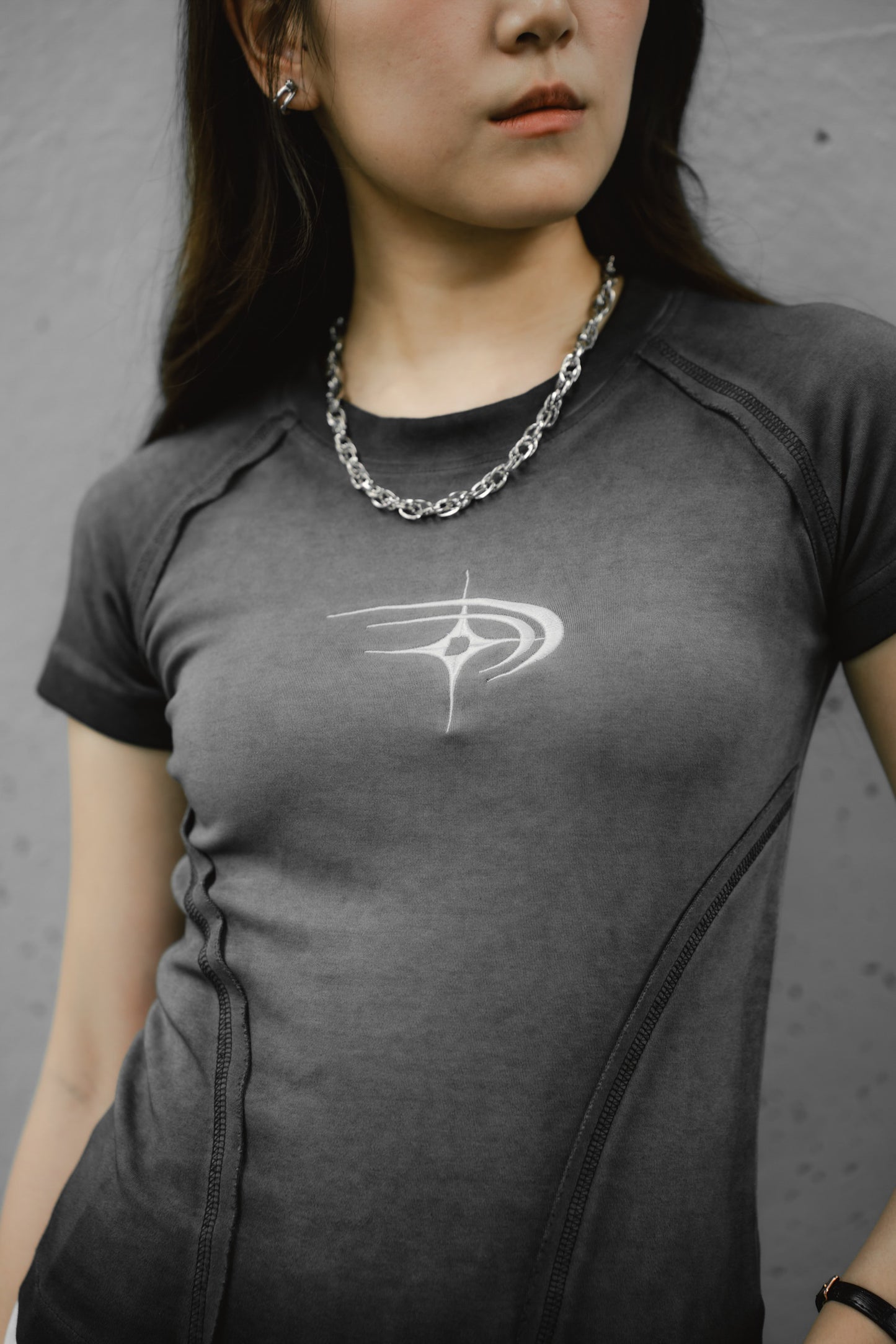 Rise Washed Panel Crop Tee