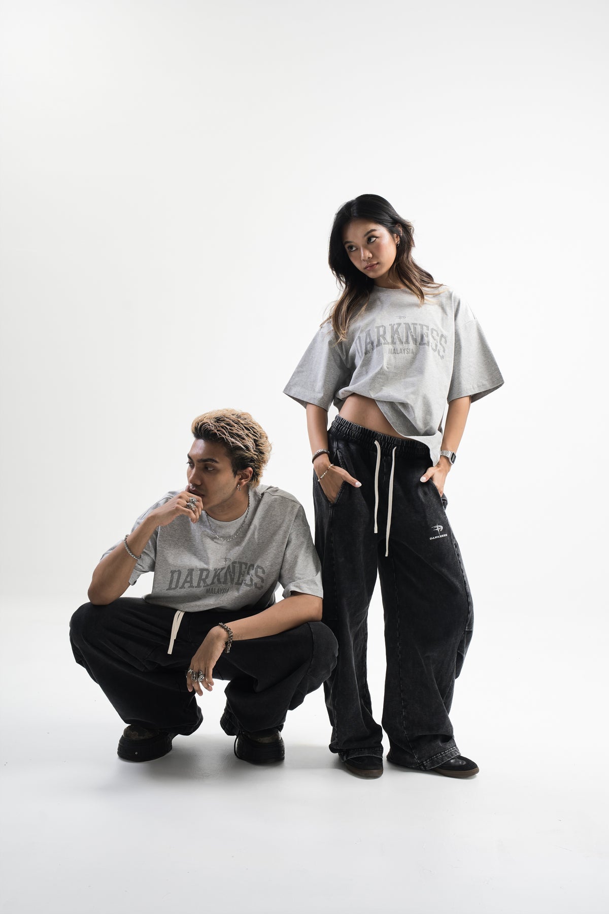 Distressed Boxy Tee | Grey