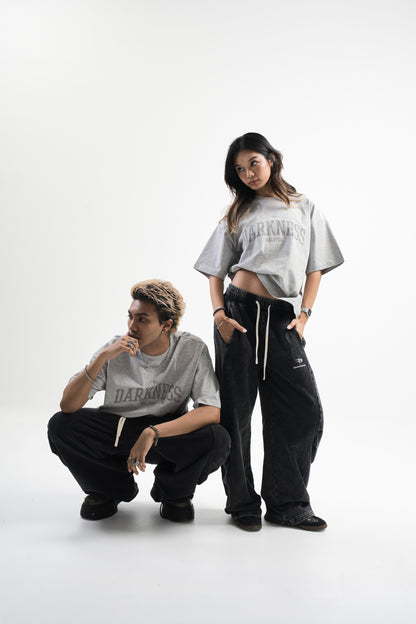 Distressed Boxy Tee | Grey