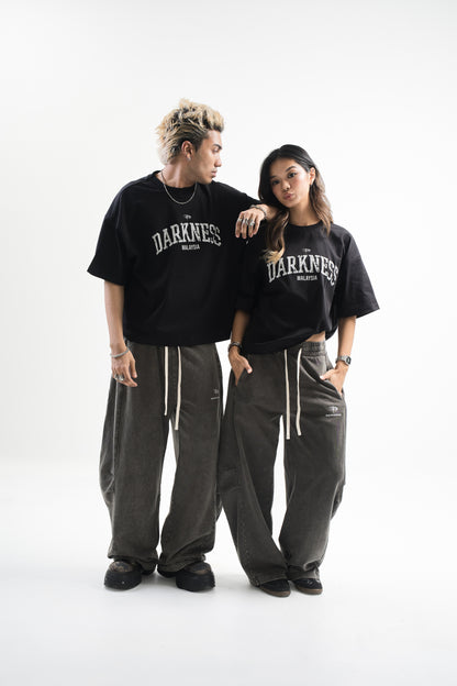 Distressed Boxy Tee | Black