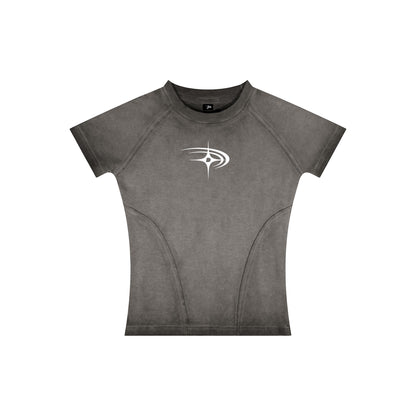 Rise Washed Panel Crop Tee